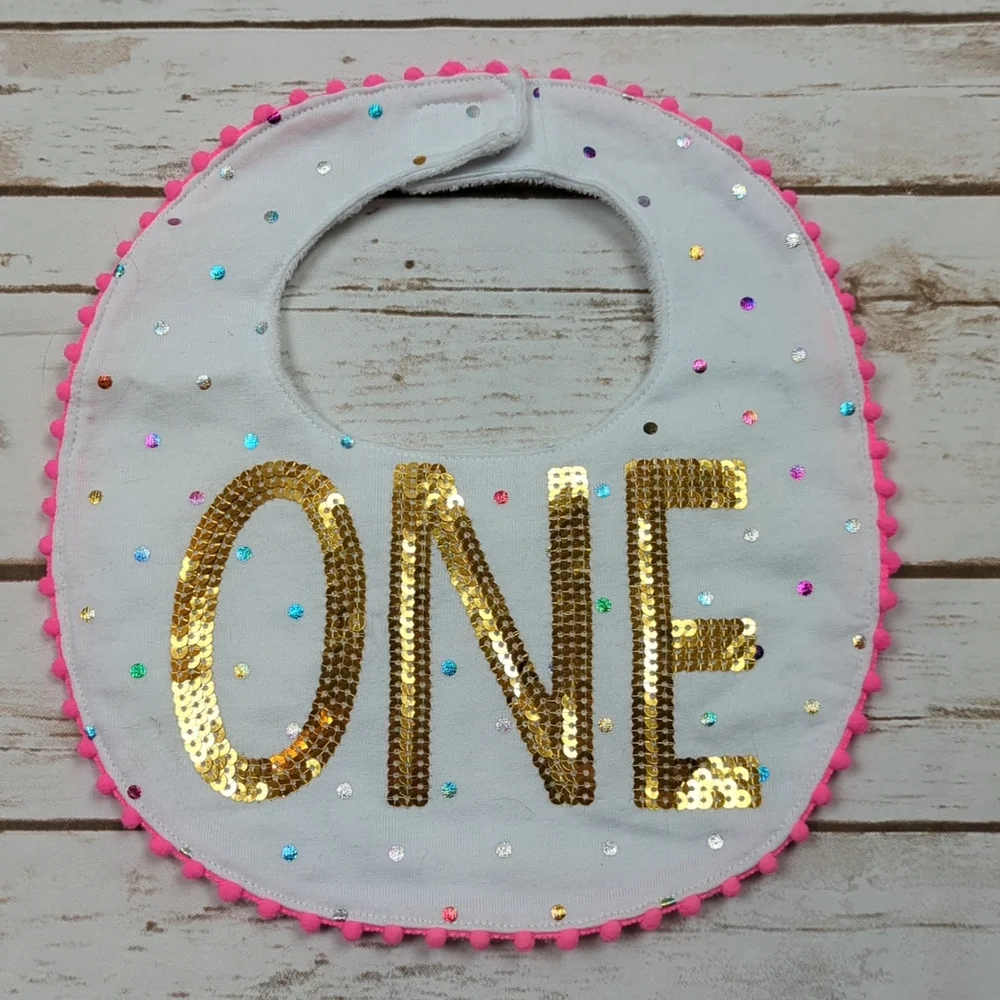 Mudpie ONE First Birthday Bib